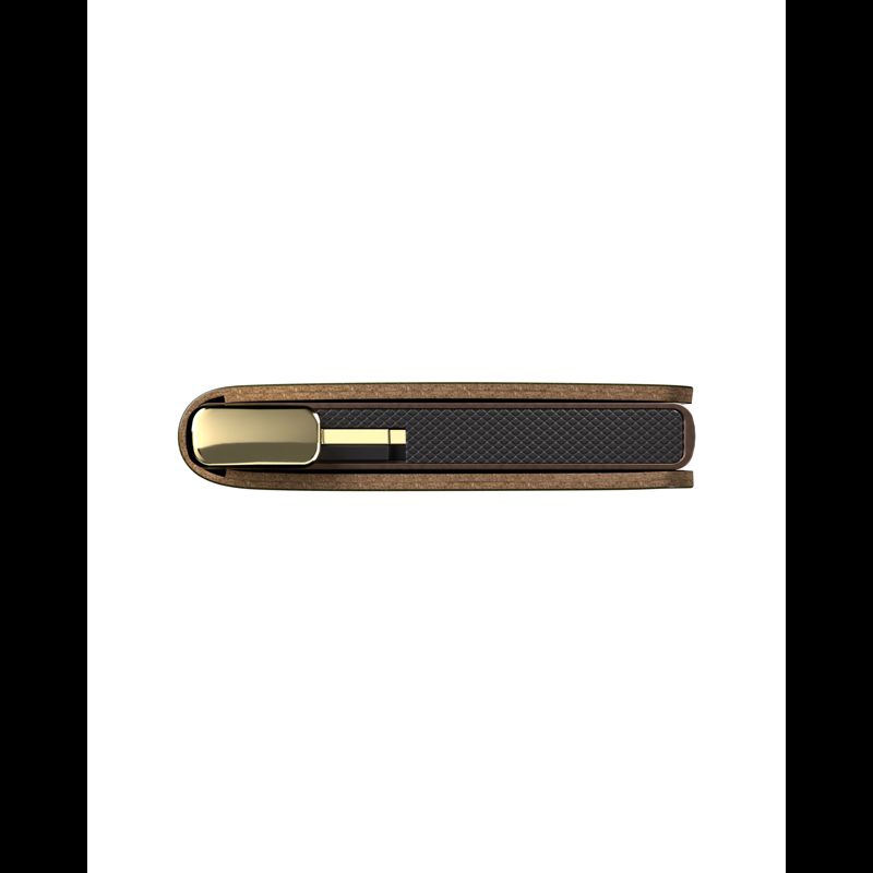 Secrid Slimwallet Emboss Lines Cognac 3