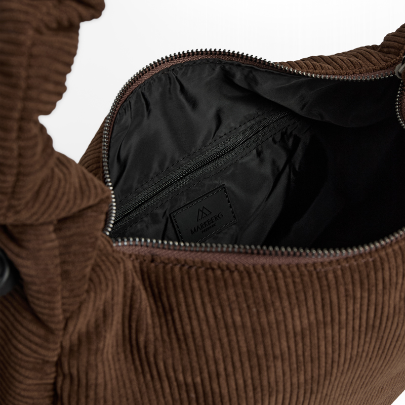 MARKBERG Axelväska GroundMBG Corduroy Brun krokodil 7