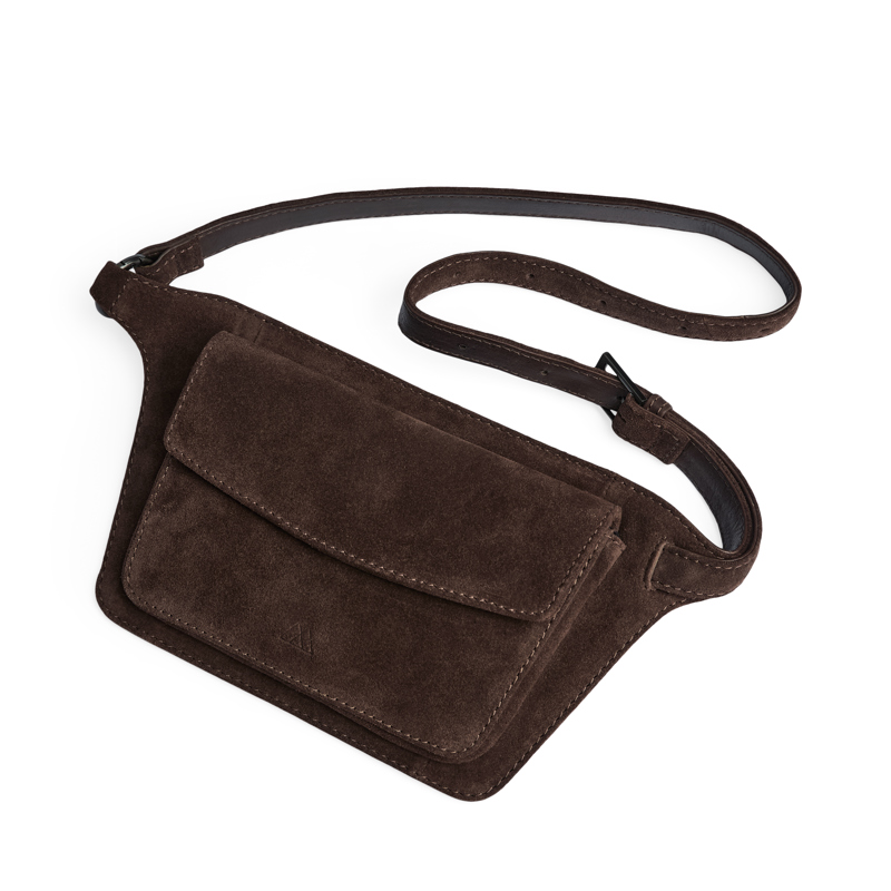 MARKBERG Midjeväska ZayaMBG Suede M. Brun 1