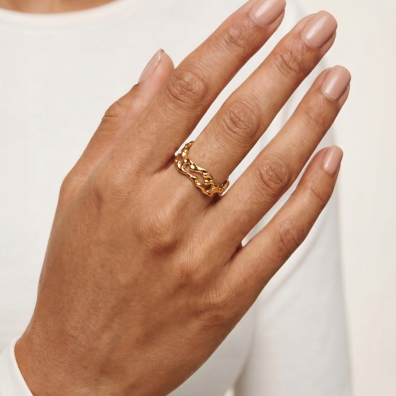 Winther Studio Ring Mocca Guld 2