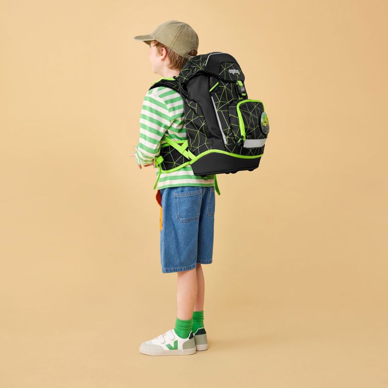 Ergobag Skoletaske Prime CyBear Race  Sort- Neon 6