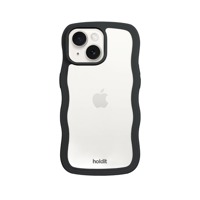 Holdit Mobilcover Wavy Sort iPhone 13/14/15 1
