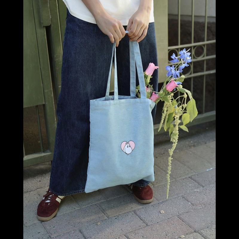 Nordic Buddies Tote Bag Mumintroll Denim Blå/Ljusblå 5