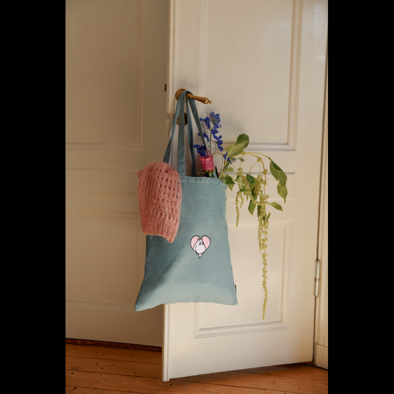 Nordic Buddies Tote Bag Mumintroll Denim Blå/Ljusblå 6