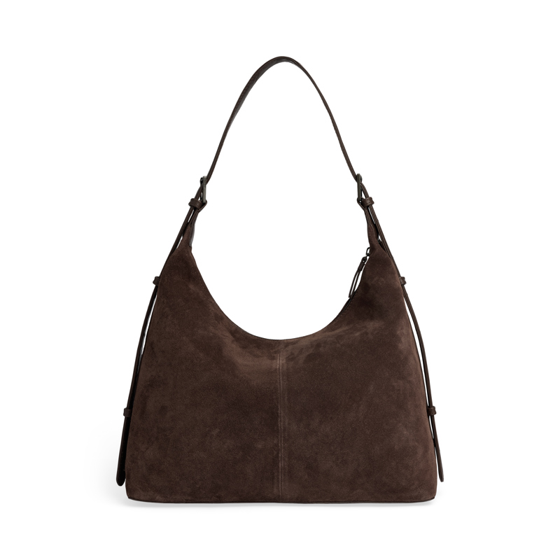 MARKBERG Skuldertaske TribecaMBG Suede M. Brun 14" 5