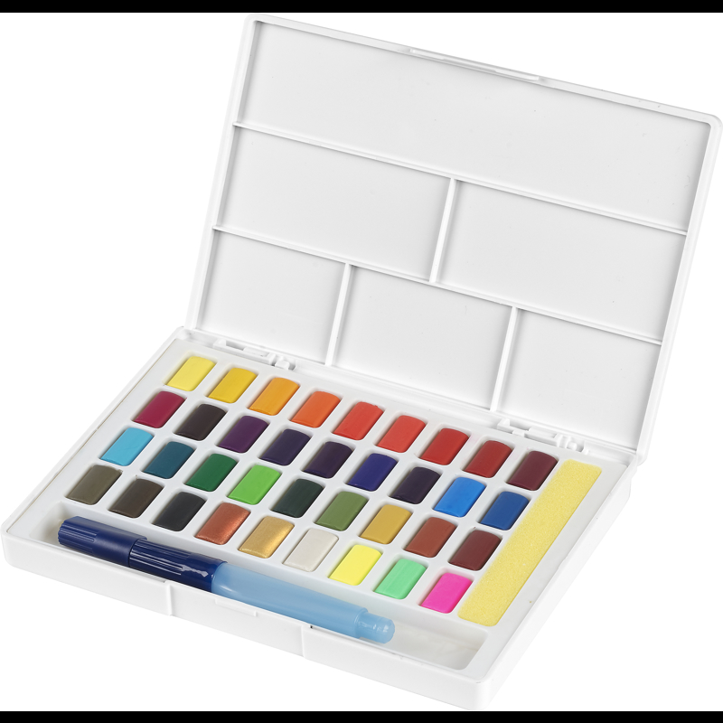 Faber-Castell Akvarellfärger m. Pensel 36 st Multi 3