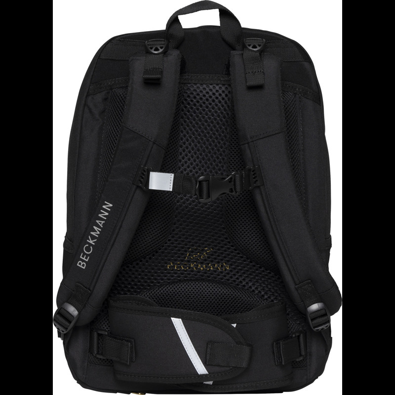 Beckmann Skoletaske Sport Jr Black Gold Sort Quilt 4