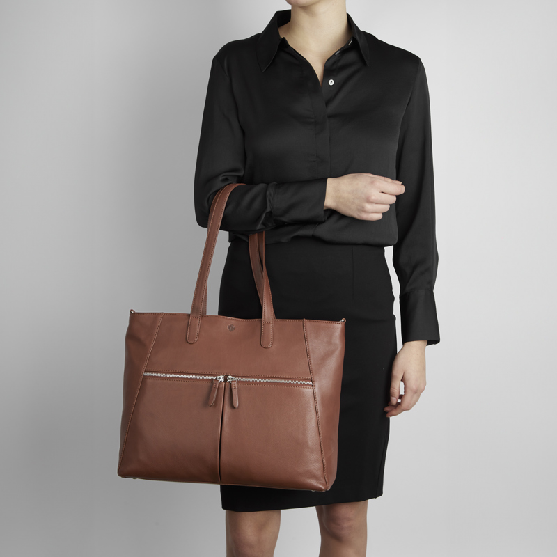 Aura Computertaske Paris Cognac 15" 10