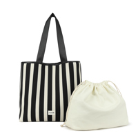 Conmé Shopper Kornelia Svart med rand 1