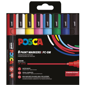 POSCA Tuscher POSCA PC-5M 8-set Multi