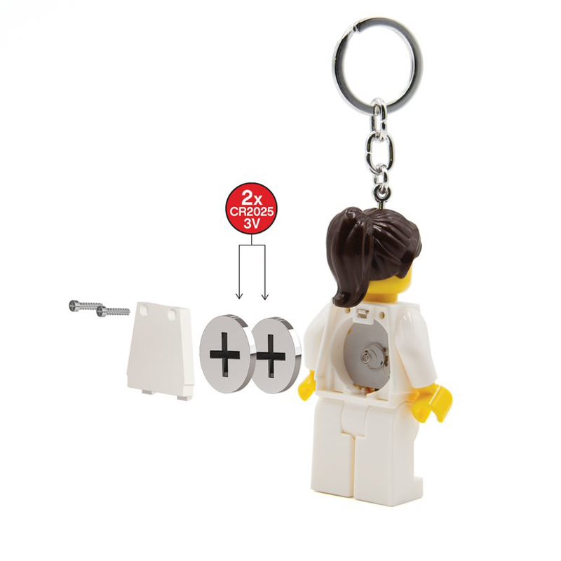 LEGO Tilbehør Bag Charm m/ LED Sygeplejerske Mint/hvid 2