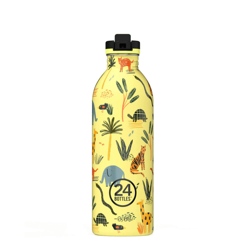 24Bottles Dricksflaska Jungle Friends Gul 1