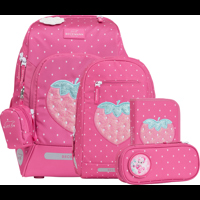 Beckmann Skoletaskesæt Active Air Straw Pink mønster 1
