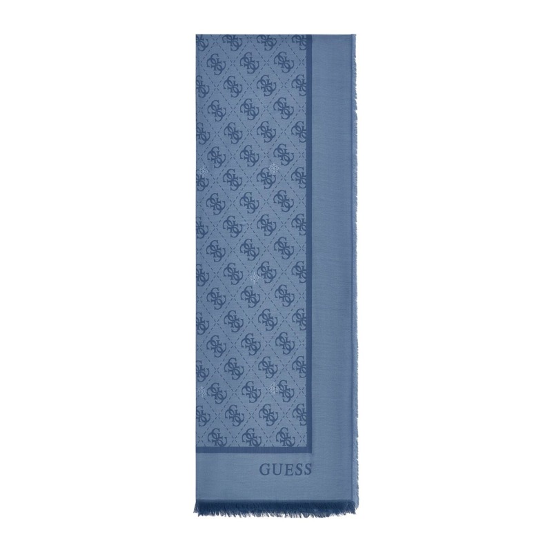 Guess Tørklæde Jacquard Blå 1