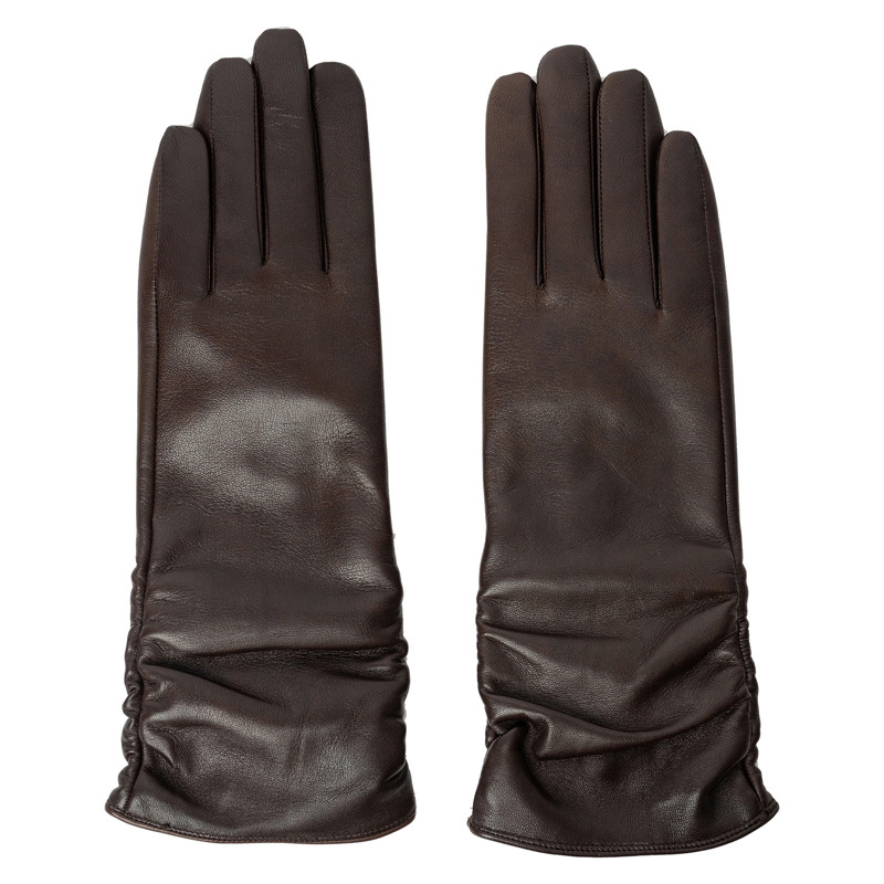 RE:DESIGNED Damehandsker Anvi Wool M. Brun Str S 1