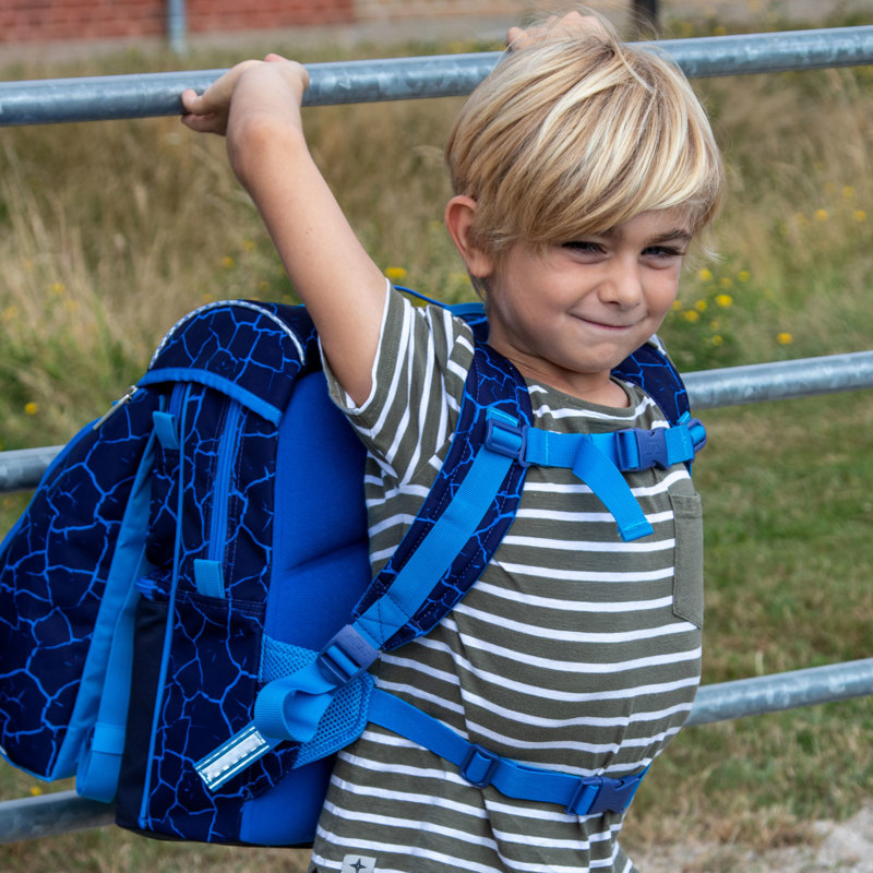JEVA Skolväska Intermediate Dragon Blå 6