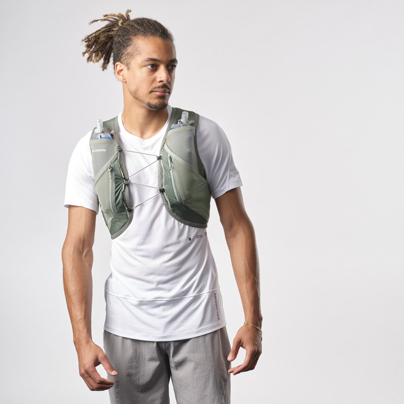 Salomon Löparväst Active Skin 12 L. Grön Str M 4