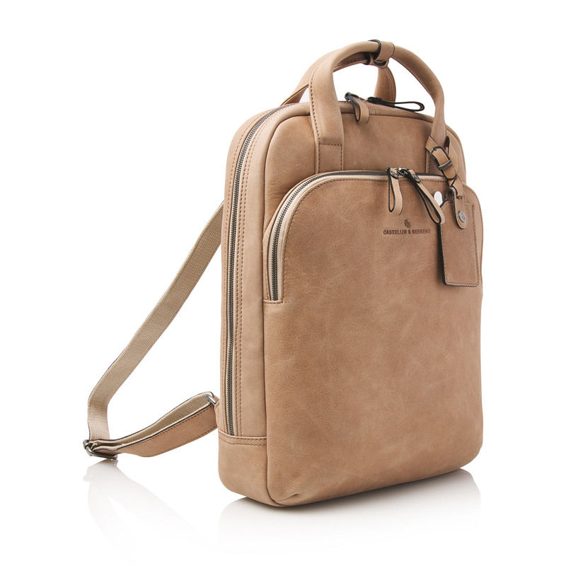 Castelijn & Beerens Rygsæk Beige 15" 2