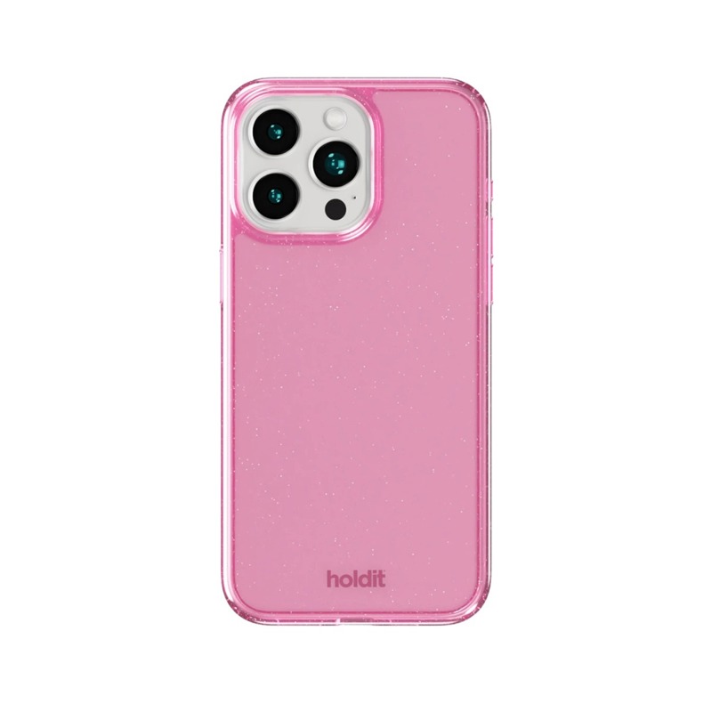 Holdit Mobilcover Glitter  Pink Iphone 15 Pro 1