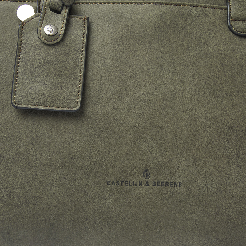 Castelijn & Beerens Håndtaske RFID Mørk grøn 15" 4