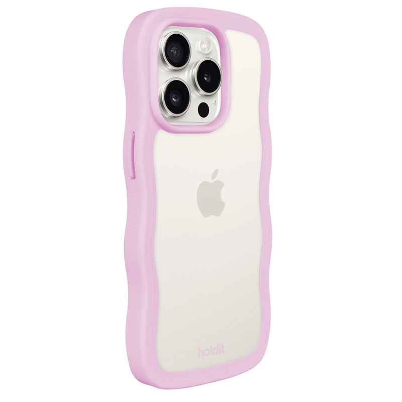 Holdit Mobilcover Wavy Transparent Lilla iPhone 14 Pro Max 3