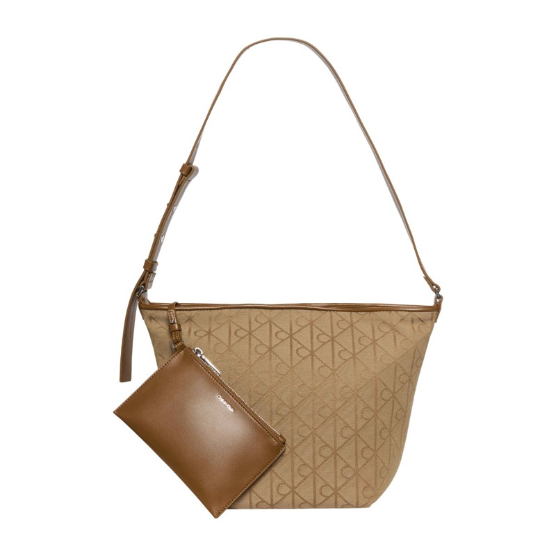 Calvin Klein Skuldertaske Emblem Jacquard Khaki 2