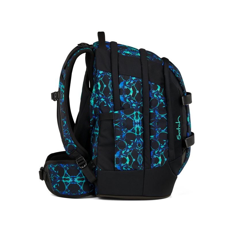 Satch Skoletaske Pack Caleido Blue Sort/Turkis 4