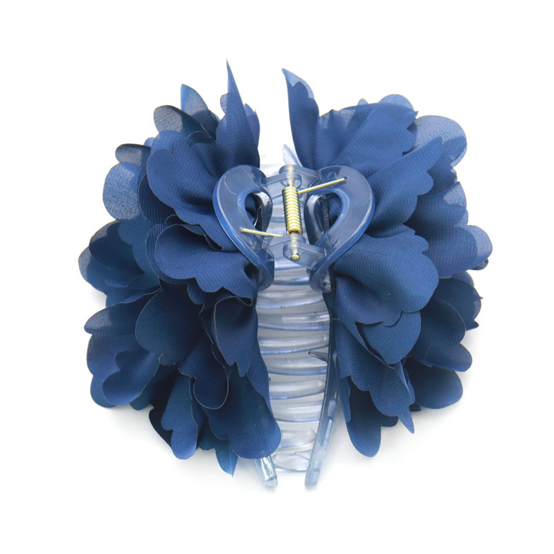 Conmé Hårklemme Lea Big Flower Navy 4
