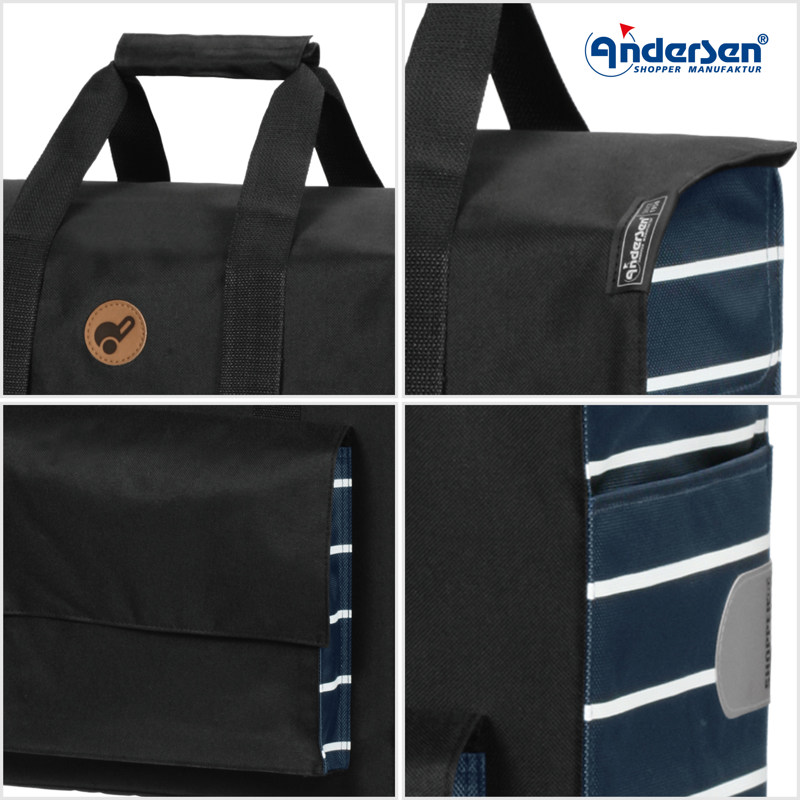 Andersen Shoppingvagn Shopper Jella Svart/Blå 5