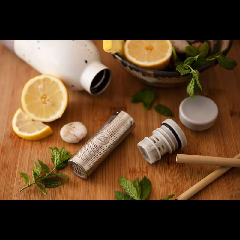 24Bottles Termoflaska Clima Bottle Tea Vit blomning 7
