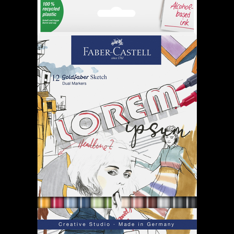 Faber-Castell Tusser Sketch 12 stk. Multi