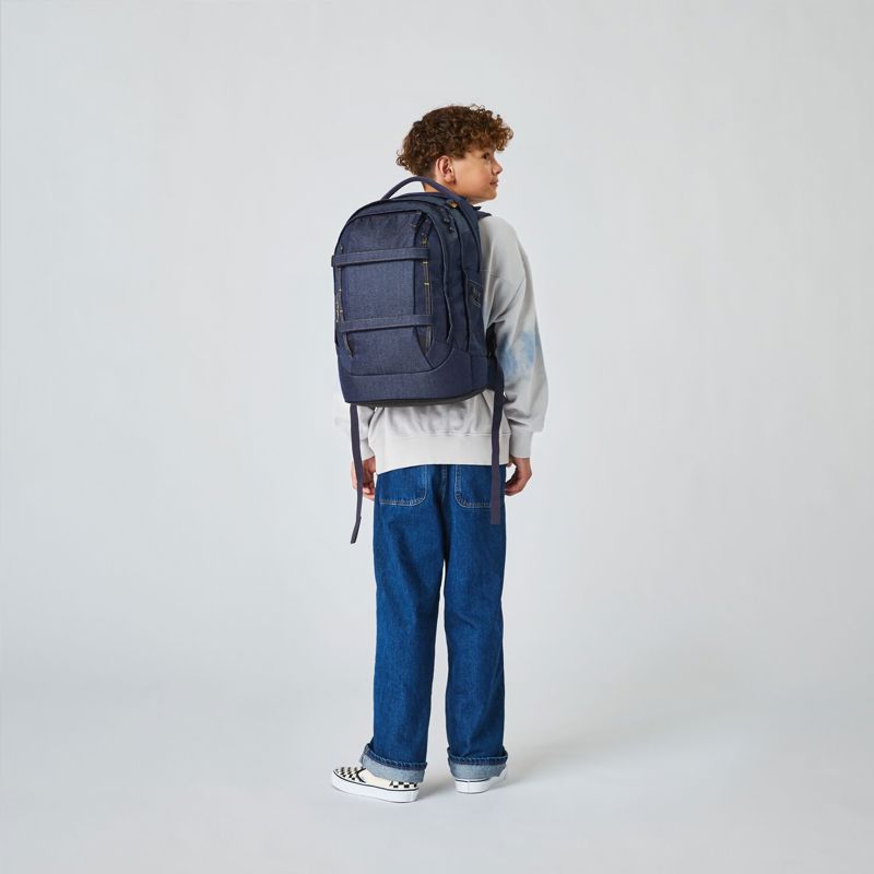 Satch Skolväska Set Denim Blue Denim 11