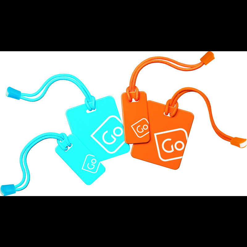 Go Travel Bagagetaggar Blå/Orange 1
