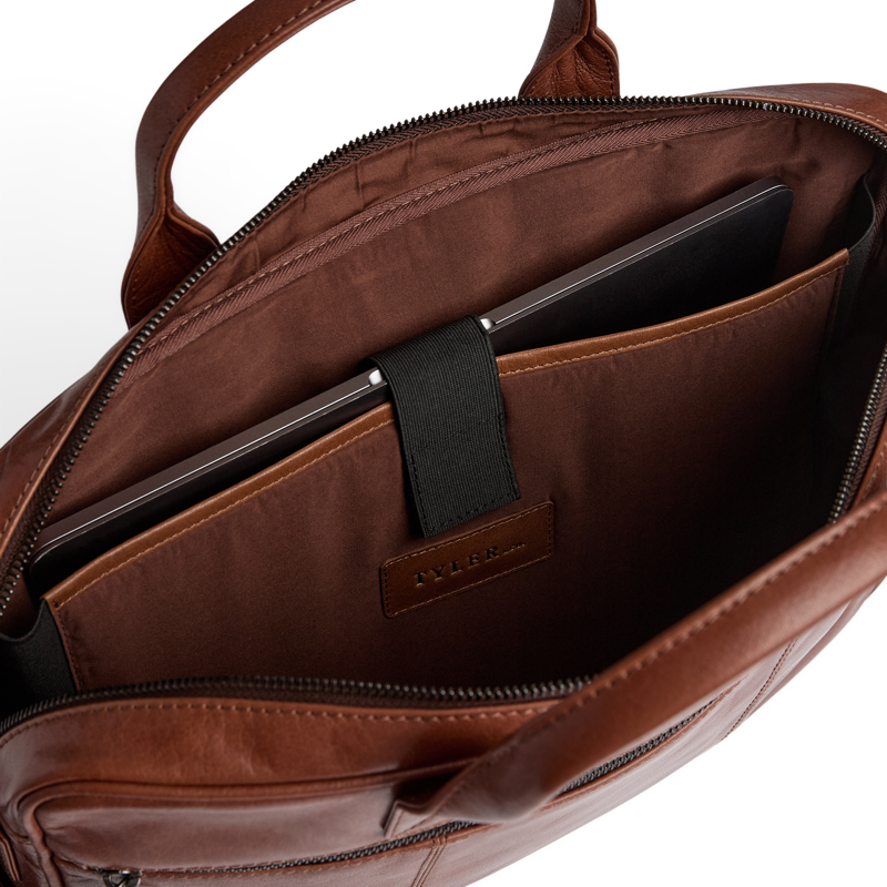Tyler & Co Computertaske Kane Cognac 14" 4