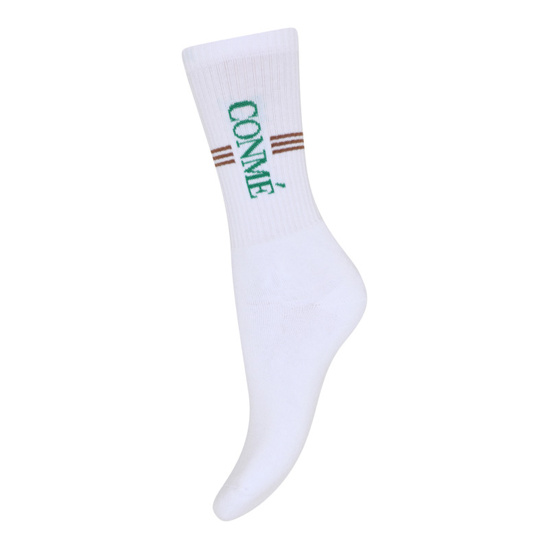 Conmé Strømper Logo  Beige/grøn Str. 40-42