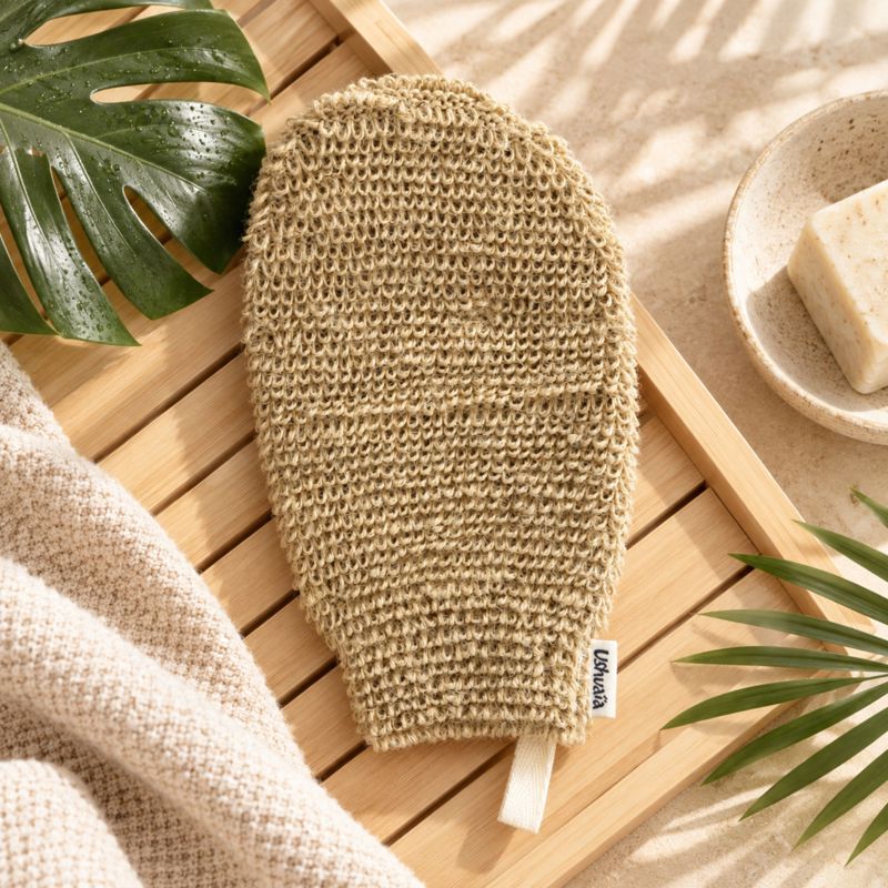 Ushuaia Exfolierande handske Beige 2