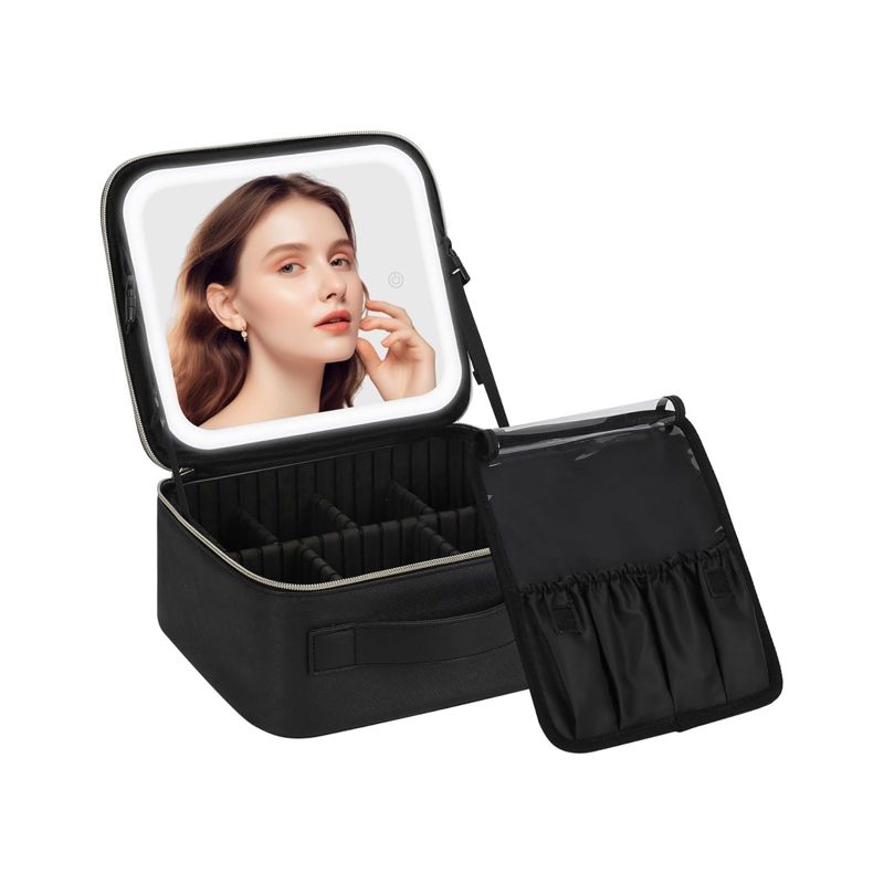 UNIQ Makeup resetaske med LED Svart 1