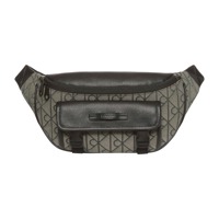 Calvin Klein Bältesväska Emblem Jacquard Svart/Beige 1