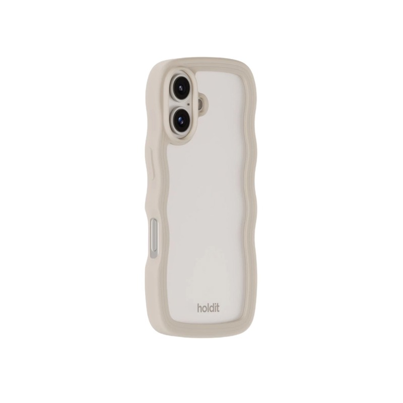 Holdit Mobilcover Wavy Beige Iphone 16 Plus 3