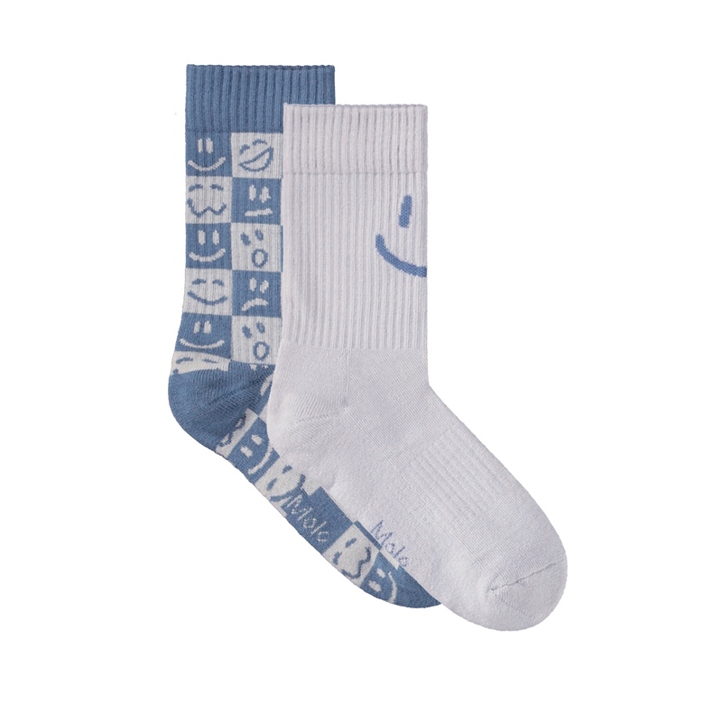 Molo Strumpor Norman 2-pak Blå/Vit Str. 35-38 1
