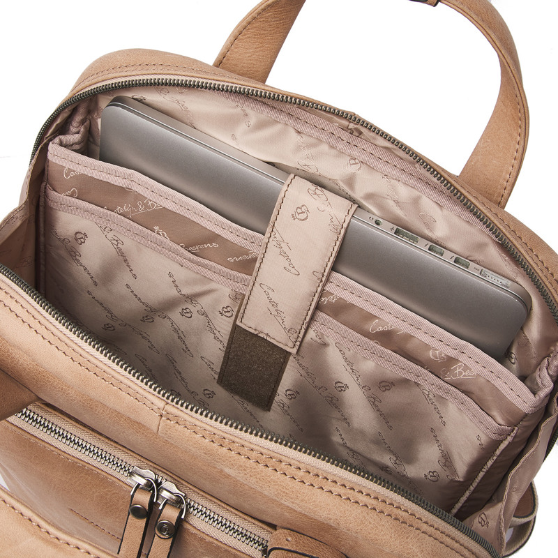 Castelijn & Beerens Rygsæk Beige 15" 6