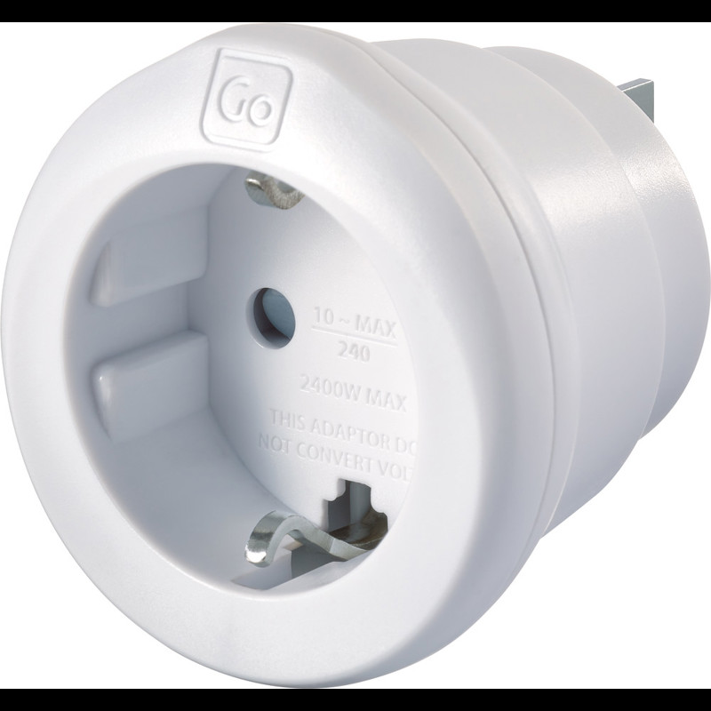 Go Travel Adaptor EU-AUS/China Adaptor Hvid 1