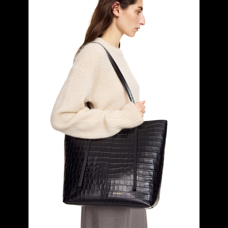 By Malene Birger Shopper Abilso Croco  Sort 2