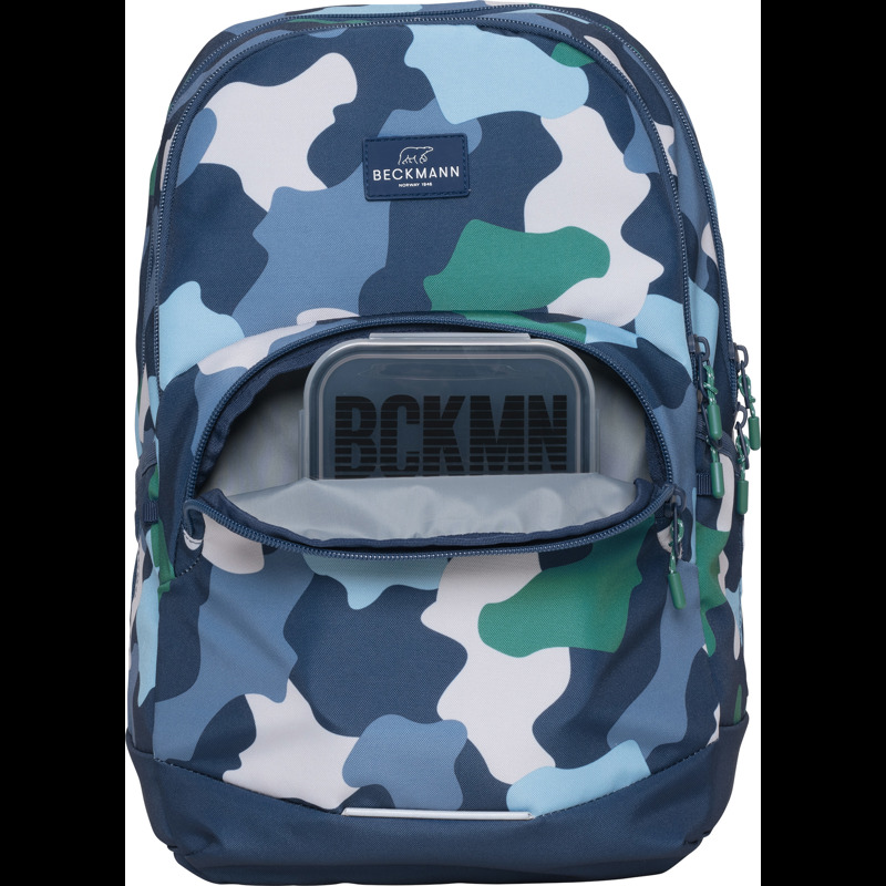 Beckmann Skoletaske Sport Jr. Camo Blå camuflage 6