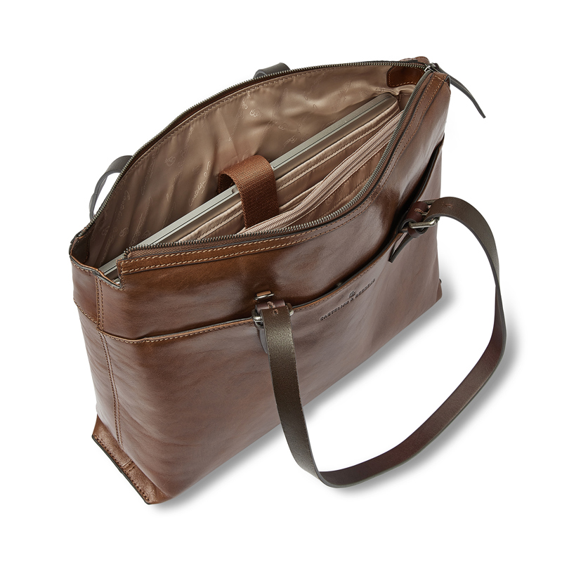 Castelijn & Beerens Skuldertaske RFID Taupe 15" 5