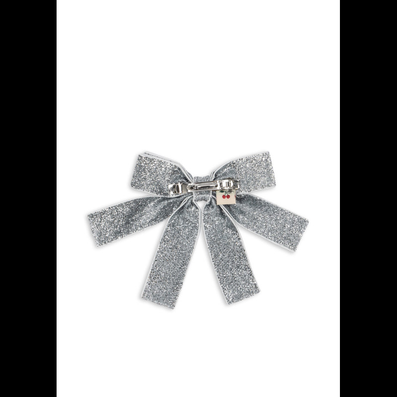 Konges Sløjd Hårrosett Glitter Velour Silver 3