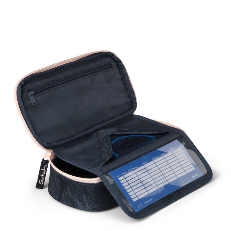 Satch Pennfodral Midnight Jungle Svart/rosa 2