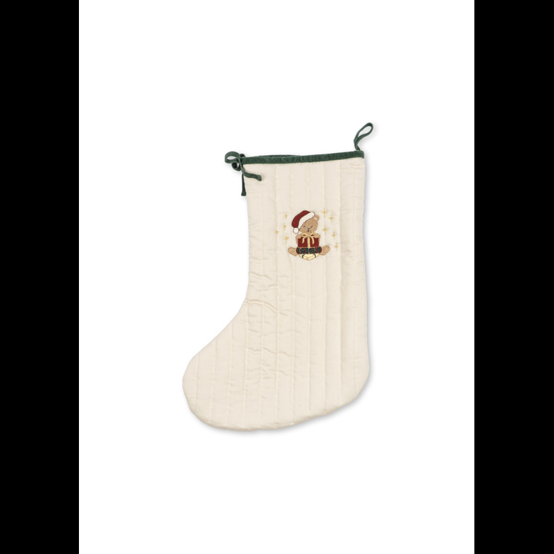 Konges Sløjd Julstrumpa Christmas Teddy Naturvit 1
