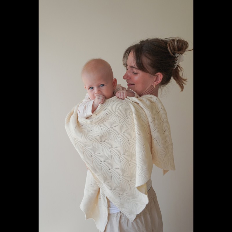Cam Cam Copenhagen Babyfilt Snäckskal Creme 2