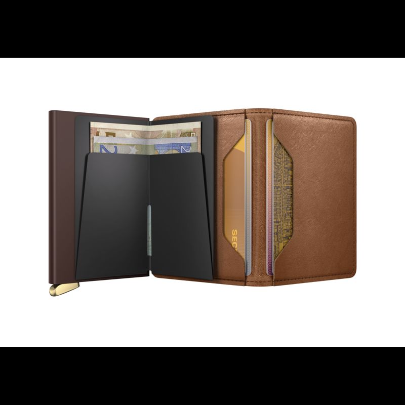 Secrid Slimwallet Emboss Lines Cognac 2